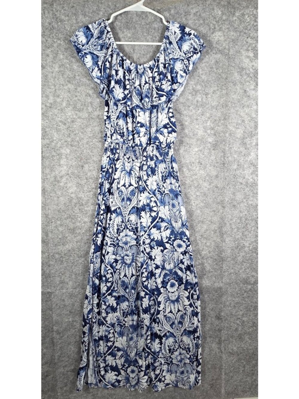 INC. International Concepts Women's Maxi Dress Blue Floral Size  Small Petite